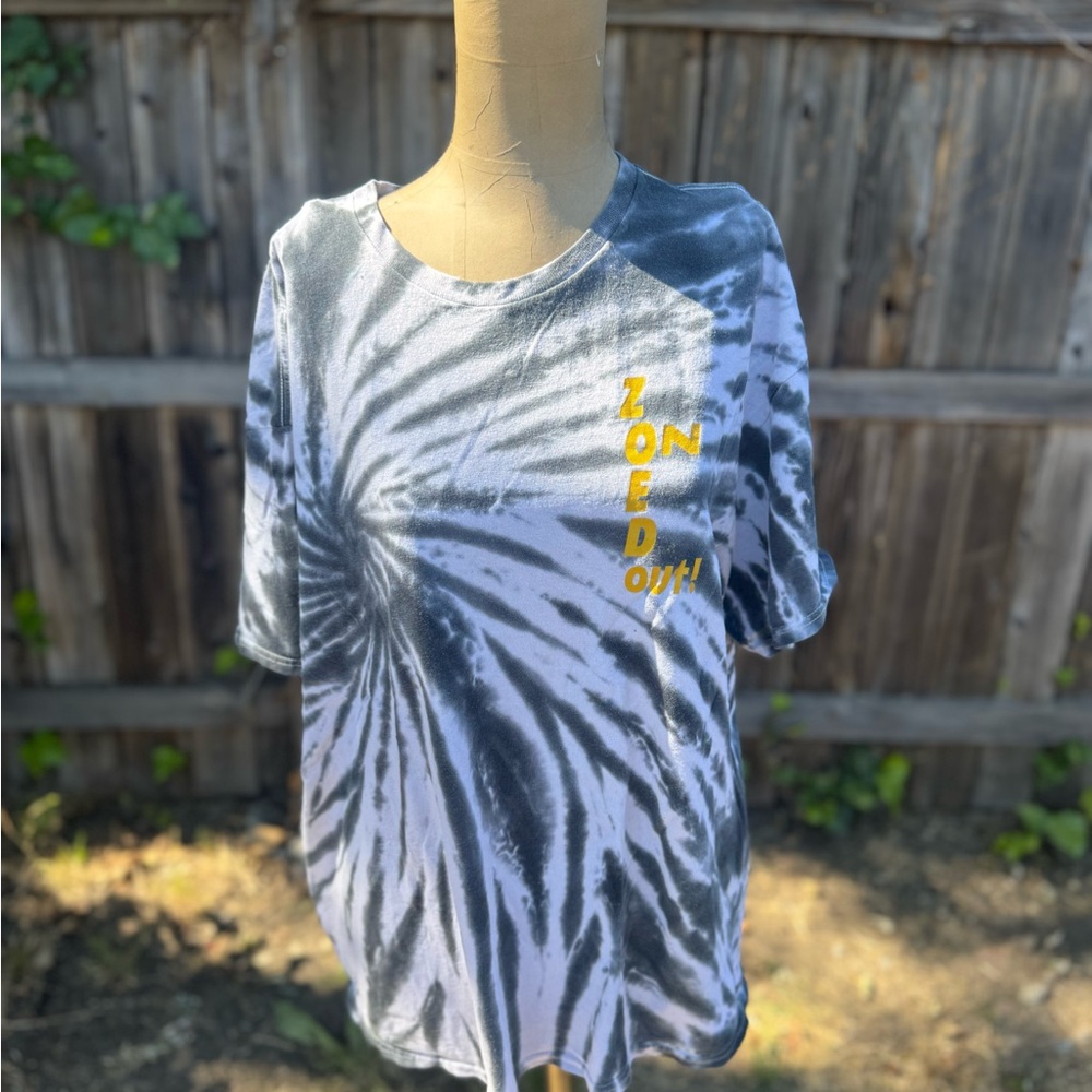 PacSun Black and White Tie-Dye Men's Shirt